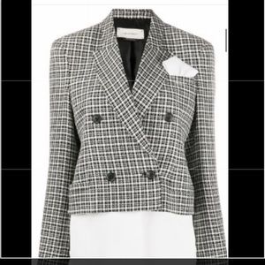 HELLESSY
Checked Double-breasted Blazer In Black